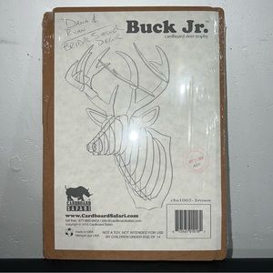 Buck Jr. cardboard safari deer head bust, darker color